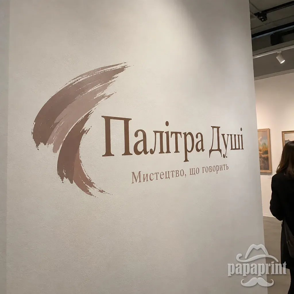 Вирізаний текст Oracal 641 для Палітра Душі на стіні галереї