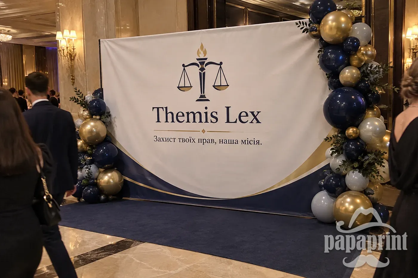 Тематична фотозона для Themis Lex, банерна конструкція на корпоративі