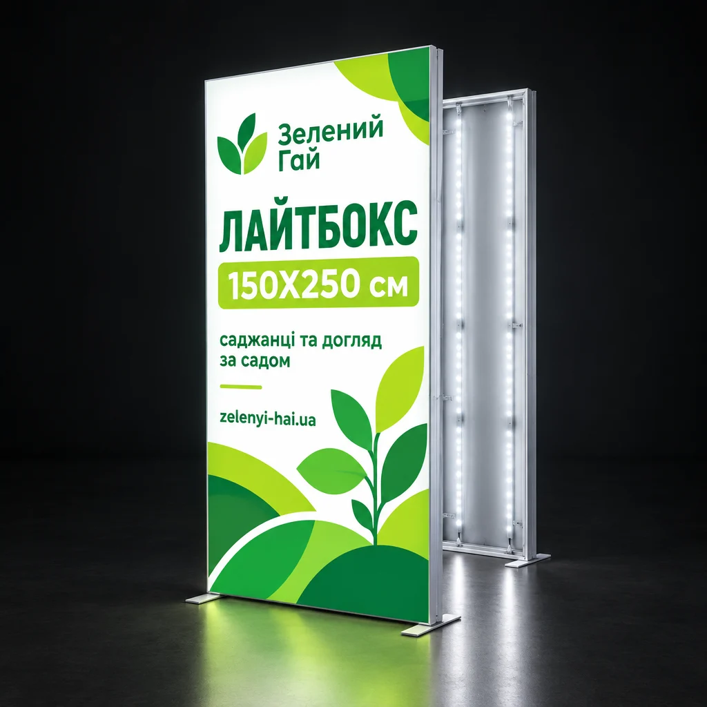 Мобільний лайтбокс 150х250 см