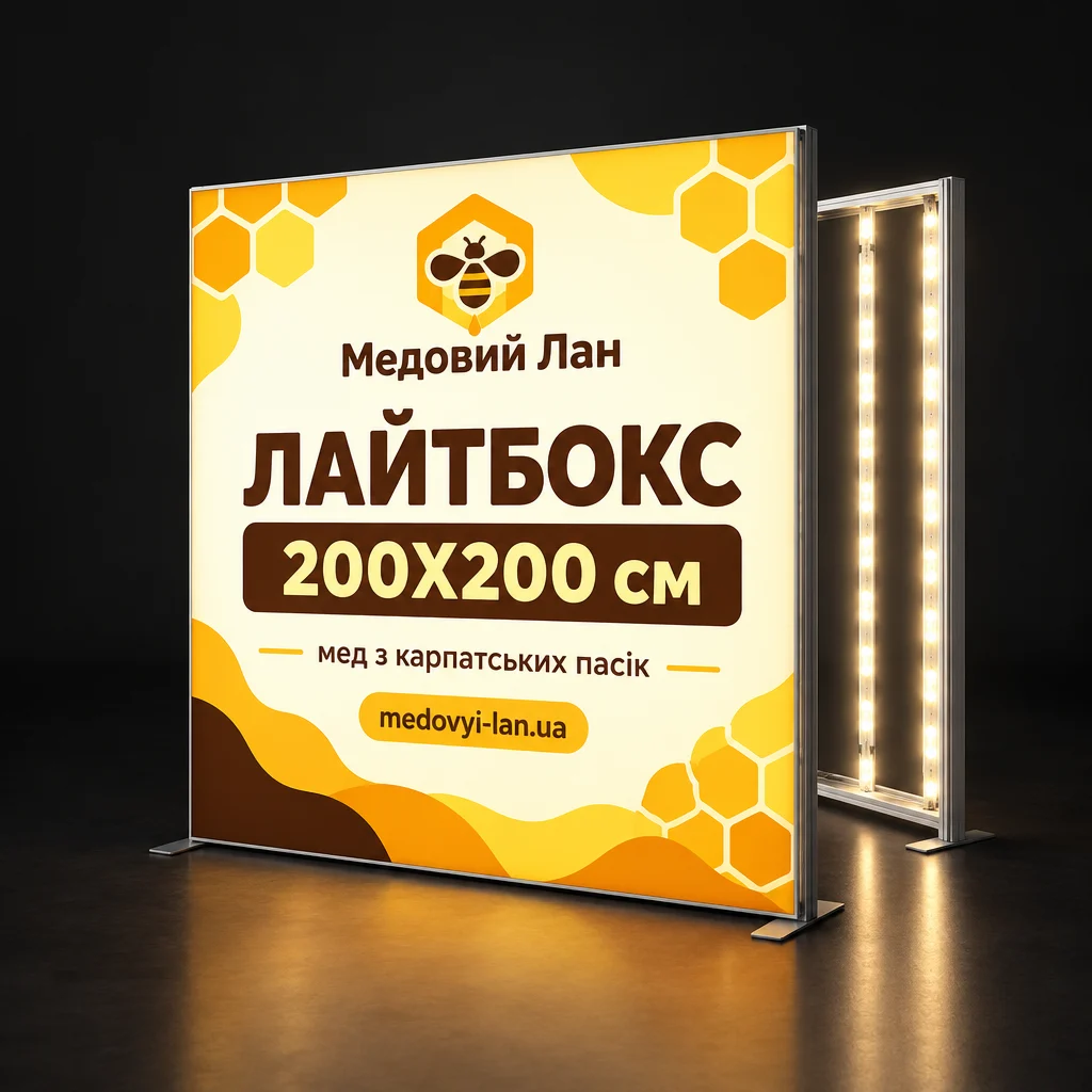Мобільний лайтбокс 200х200 см