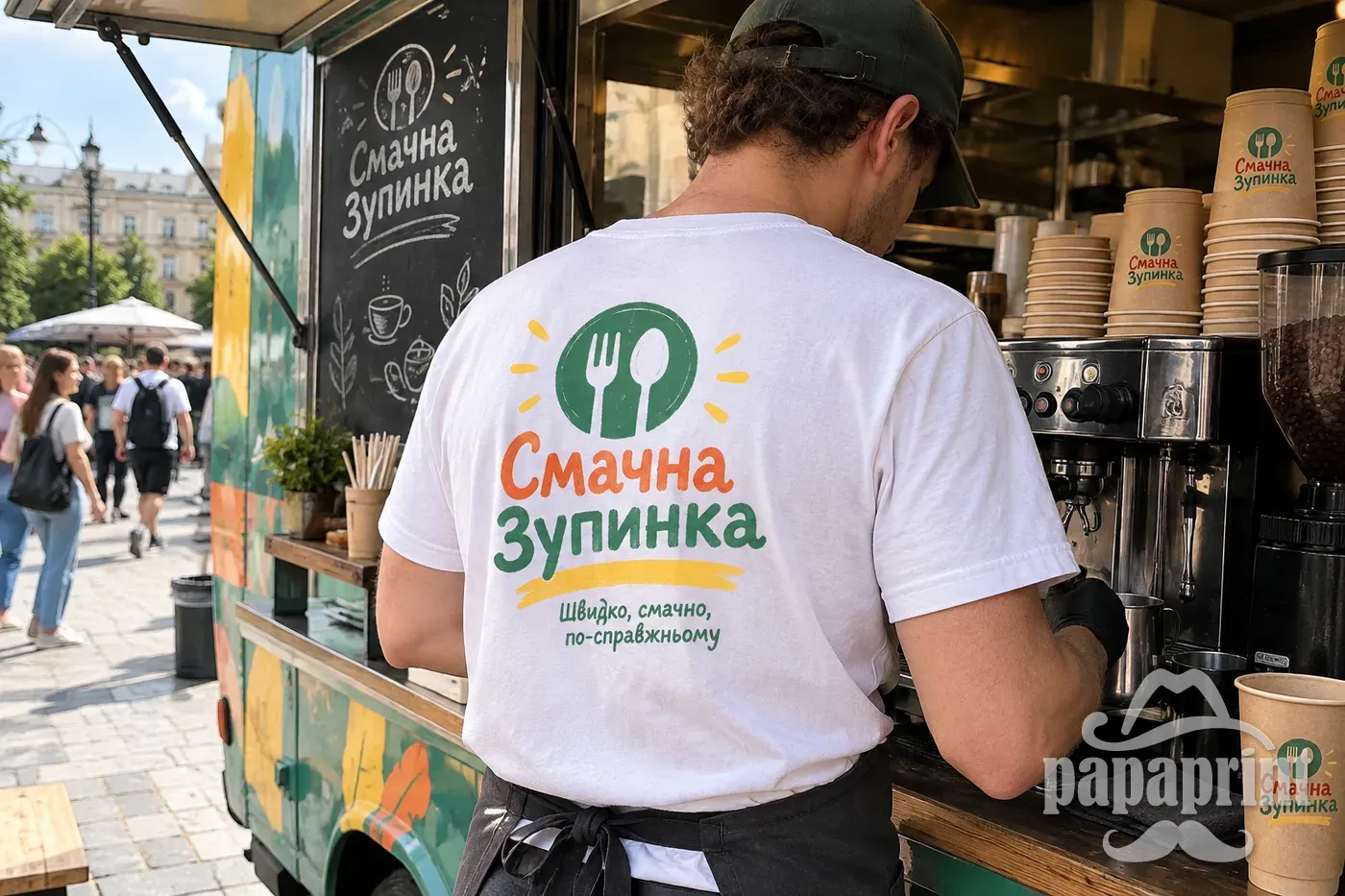 Футболка з DTG друком для 'Смачна Зупинка'