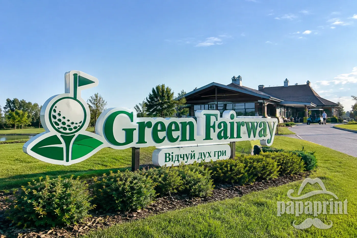 Баблы из ПВХ Green Fairway для навигации гольф-клуба, прецизионная фрезеровка
