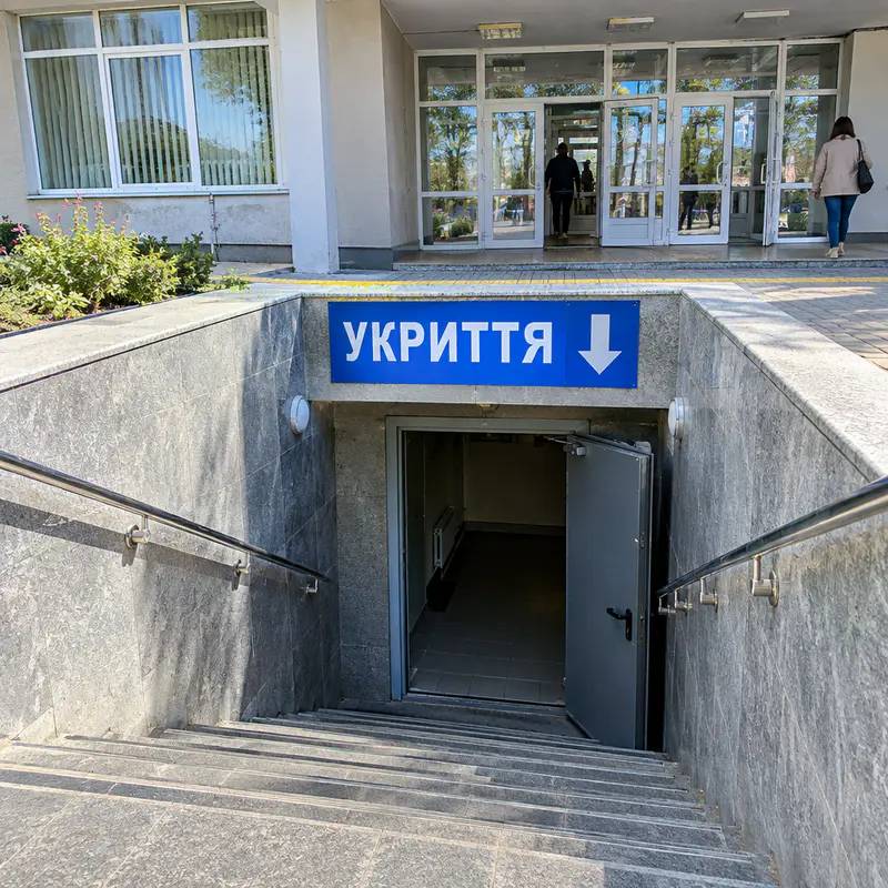 Укриття і шляхи евакуації: захисна плівка на вікна (ілюстрація)