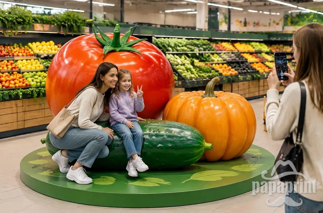 Реклама продуктового магазину: фотозона і POS-матеріали