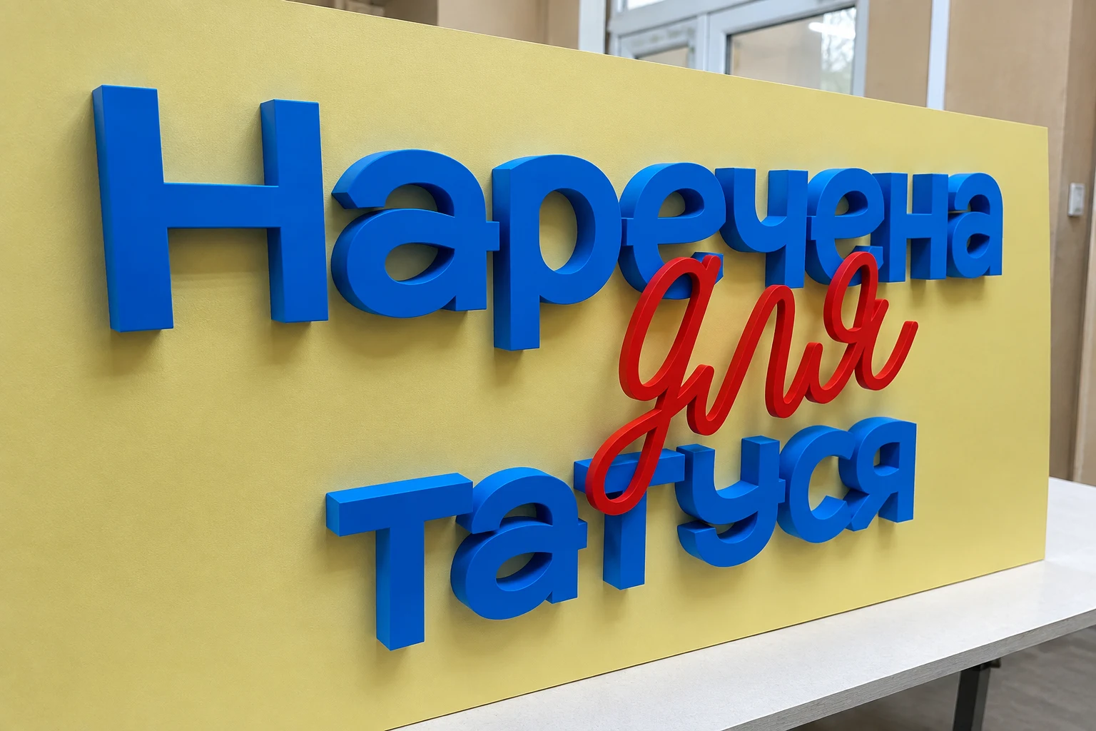 Об'ємні літери на підкладці в цеху PapaPrint