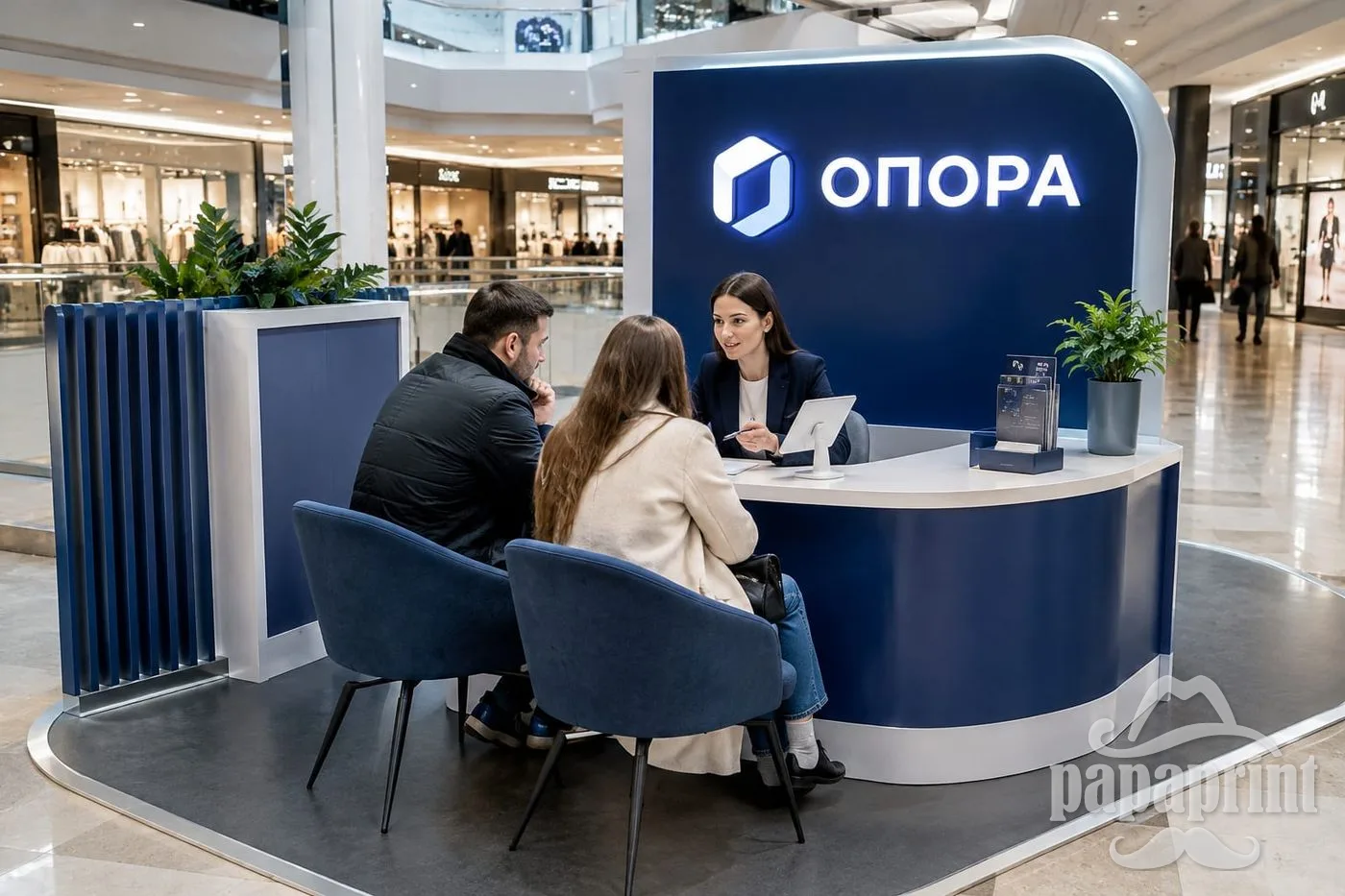 Концепт: Консультаційний острів банку в ТРЦ