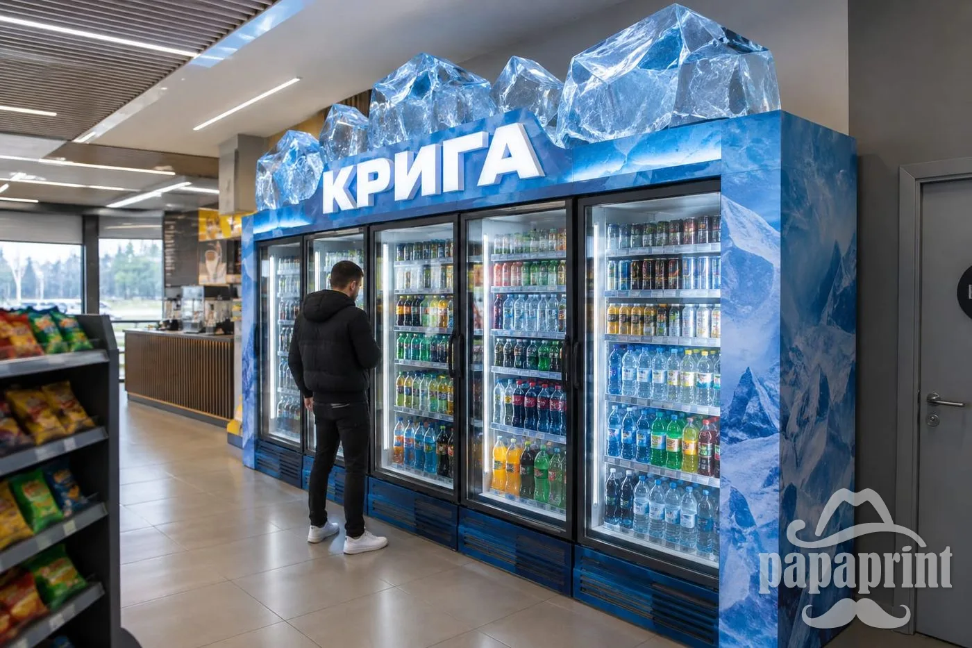 Концепт: Брендированная зона холодильников на АЗС